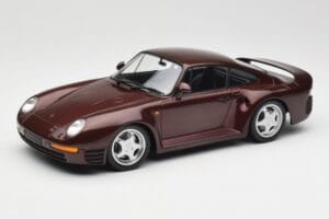 Porsche 959 Dark Red Metallic Minichamps 1:18 155066204 Metāls