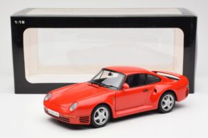 Porsche 959 Sarkans AUTOart 1:18 78082 Metāls — attēls 8 no 8