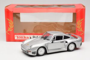 Porsche 959 Sudrabs Tonka 1:18 2221 Metāls — attēls 8 no 8