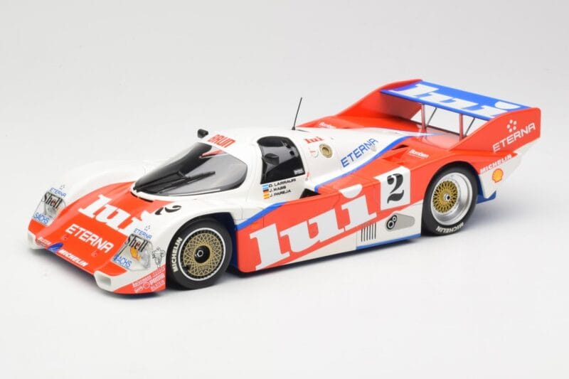 Porsche 962 #2 Brun Motorsport J. Mass / O. Larrauri 1000km Nürburgring 1987 Minichamps 1:18 155876502 Metāls