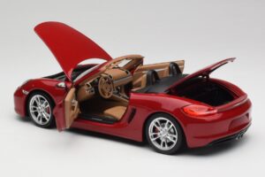 Porsche Boxster 981 S Guards Sarkans Minichamps 1:18 110062031 Metāls — attēls 5 no 8