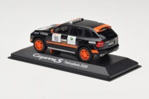 Porsche Cayenne 955 S Transsyberia #10 Melns Oranžs 2008 Minichamps 1:43 WAP02001819 Metāls — attēls 3 no 4