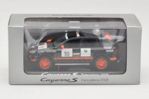 Porsche Cayenne 955 S Transsyberia #10 Melns Oranžs 2008 Minichamps 1:43 WAP02001819 Metāls — attēls 4 no 4