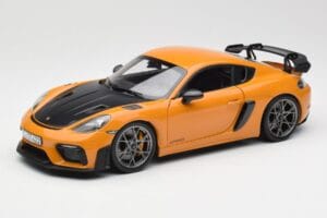 Porsche Cayman GT4 RS 982 Weissach Package Bahama Yellow Norev 1:18 187252 Metāls
