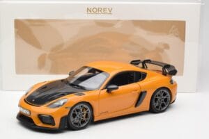 Porsche Cayman GT4 RS 982 Weissach Package Bahama Yellow Norev 1:18 187252 Metāls — attēls 8 no 8