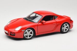Porsche Cayman S 987.2 Sarkans Maisto 1:18 31122 Metāls