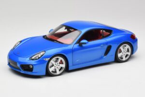 Porsche Cayman 981 S Aqua Zils Metaliks Minichamps 1:18 110062221 Metāls
