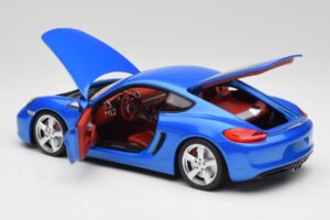 Porsche Cayman 981 S Aqua Zils Metaliks Minichamps 1:18 110062221 Metāls — attēls 5 no 8
