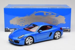 Porsche Cayman 981 S Aqua Zils Metaliks Minichamps 1:18 110062221 Metāls — attēls 8 no 8
