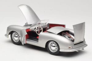 Porsche No. 1 Typ 356 Roadster Sudrabs Maisto 1:18 50324 Metāls — attēls 5 no 8