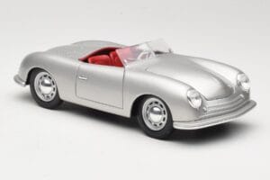 Porsche No. 1 Typ 356 Roadster Sudrabs Maisto 1:18 50324 Metāls — attēls 6 no 8