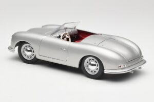 Porsche No. 1 356 Roadster Fish Sudrabs Maisto 1:18 31853 Metāls — attēls 7 no 8