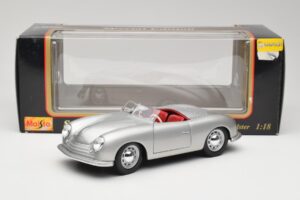 Porsche No. 1 356 Roadster Fish Sudrabs Maisto 1:18 31853 Metāls — attēls 8 no 8