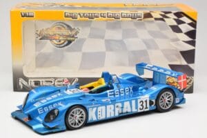 Porsche RS Spyder LMP2 #31 Team Essex C. Elgaard / J. Nielsen / K. Poulsen 24 Hours of Le Mans 2008 Norev 1:18 187519 Metāls — attēls 6 no 6