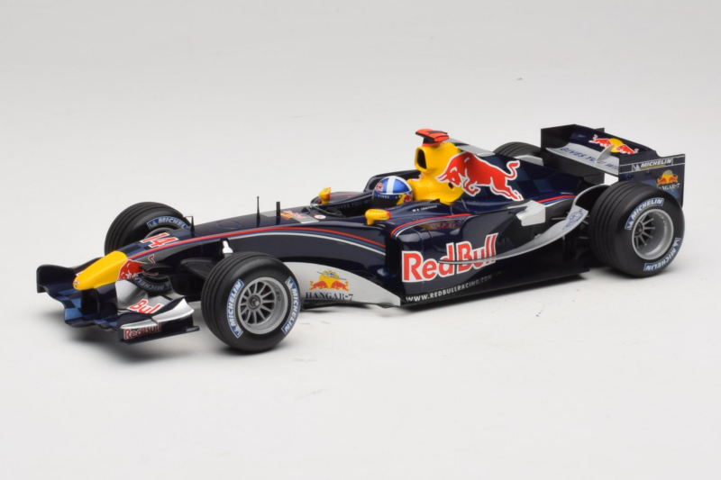 Red Bull RB1 Cosworth #14 D. Coulthard Red Bull Racing Showcar 2005 Minichamps 1:18 100050084 Metāls