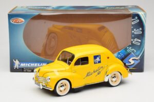 Renault 4CV Michelin Yellow Solido 1:18 82002 Metāls — attēls 6 no 6