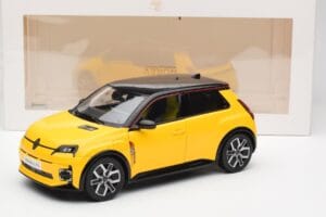 Renault 5 E-Tech Pop Dzeltens & Melns Norev 1:18 185500 Metāls — attēls 8 no 8