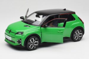 Renault 5 E-Tech Electric Pop Zaļš & Melns Norev 1:18 185502 Metāls — attēls 2 no 8