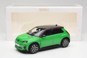 Renault 5 E-Tech Electric Pop Zaļš & Melns Norev 1:18 185502 Metāls — attēls 8 no 8