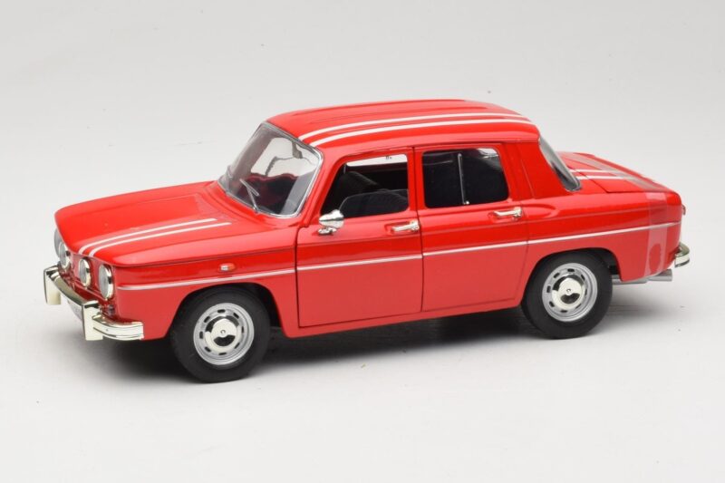 Renault 8 Gordini Sarkans Solido 1:18 9018-M1 Metāls