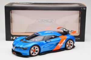 Alpine A110-50 Zils & Oranžs Norev 1:18 185147 Metāls — attēls 6 no 6