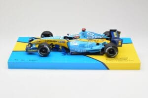 Renault R25 #5 F. Alonso 2nd Place British GP 2005 Minichamps 1:18 147051105 Metāls