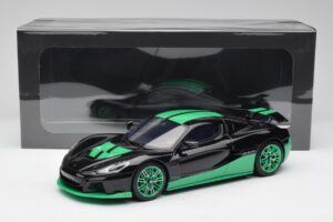 Rimac Nevera Record Monochrome Melns GT Spirit 1:18 GT916 Sveķi — attēls 6 no 6