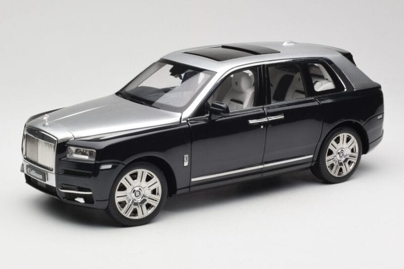 Rolls-Royce Cullinan Melns & Sudrabs OEM 1:18 ROLLS001 Metāls