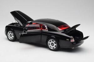 Rolls-Royce Phantom Coupe Diamond Melns Kyosho 1:18 08862DBK Metāls — attēls 5 no 8