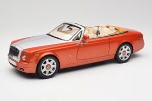 Rolls-Royce Phantom Drophead Coupe Mandarin Oranžs Kyosho 1:18 08871P Metāls