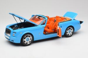 Rolls-Royce Phantom Drophead Coupe Powder Zils Kyosho 1:18 08871BL Metāls — attēls 2 no 10
