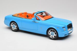 Rolls-Royce Phantom Drophead Coupe Powder Zils Kyosho 1:18 08871BL Metāls — attēls 8 no 10