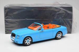 Rolls-Royce Phantom Drophead Coupe Powder Zils Kyosho 1:18 08871BL Metāls — attēls 10 no 10