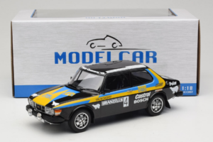 Saab 99 EMS #4 S. Blomqvist / H. Sylvan Rally Sweden Winner 1977 MCG 1:18 MCG18826R Metāls — attēls 6 no 6