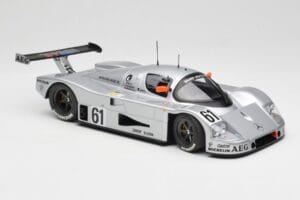 Sauber Mercedes C9 #61 M. Baldi / K. Acheson / G. Brancatelli 2nd Place 24 Hours of Le Mans 1989 Minichamps 1:18 155893561 Me — attēls 4 no 6