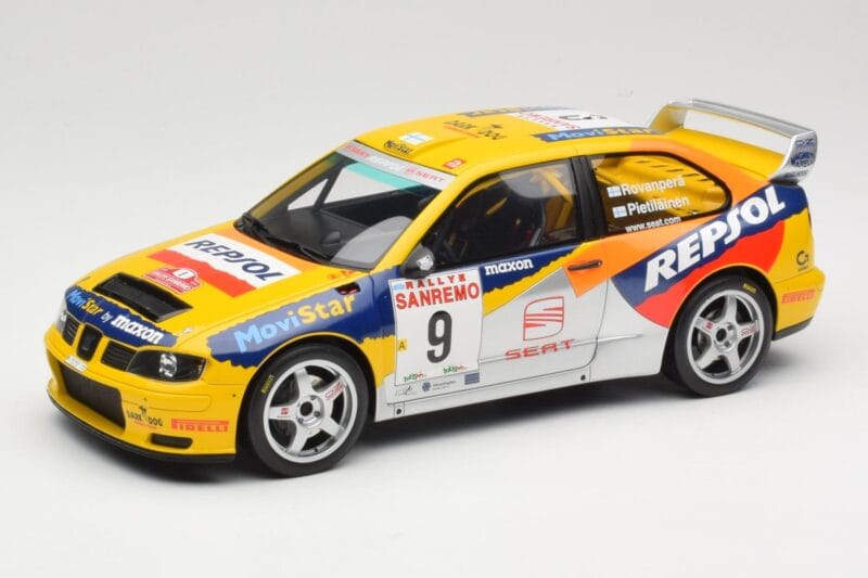 SEAT Cordoba WRC Evo 2 #9 H. Rovanpera / R. Pietilainen Rally San Remo 1999 Otto 1:18 OT483 Sveķi