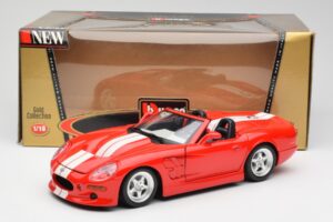 Shelby Series 1 Kabriolets Sarkans Bburago 1:18 3353 Metāls — attēls 8 no 8
