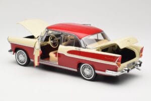 Simca Chambord Sarkans & Ziloņkauls Norev 1:18 185721 Metāls — attēls 5 no 8