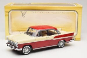 Simca Chambord Sarkans & Ziloņkauls Norev 1:18 185721 Metāls — attēls 8 no 8