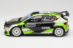 Skoda Fabia Rally2 #23 O. Solberg / E. Edmondson Rally Monte Carlo 2023 IXO 1:18 18RMC155A Metāls — attēls 3 no 6