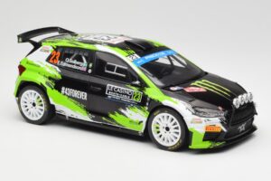 Skoda Fabia Rally2 #23 O. Solberg / E. Edmondson Rally Monte Carlo 2023 IXO 1:18 18RMC155A Metāls — attēls 4 no 6