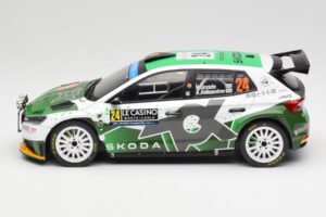 Skoda Fabia Rally2 #24 N. Gryazin / K. Aleksandrov Rally Monte Carlo 2023 IXO 1:18 18RMC155B Metāls — attēls 3 no 6