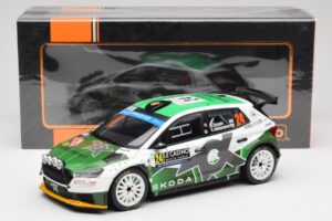 Skoda Fabia Rally2 #24 N. Gryazin / K. Aleksandrov Rally Monte Carlo 2023 IXO 1:18 18RMC155B Metāls — attēls 6 no 6