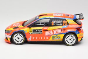 Skoda Fabia Rally2 #25 P. Lopez Rally Monte Carlo 2024 IXO 1:18 18RMC199 Metāls — attēls 3 no 6