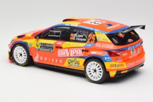 Skoda Fabia Rally2 #25 P. Lopez Rally Monte Carlo 2024 IXO 1:18 18RMC199 Metāls — attēls 5 no 6