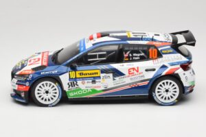 Skoda Fabia Rally2 #10 S. Wagner / G. Winter Barum Czech Rally Zlín 2024 IXO 1:18 18RMC221 Metāls — attēls 3 no 6