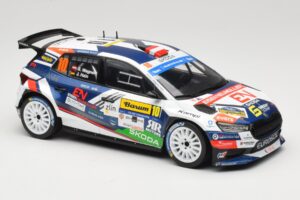 Skoda Fabia Rally2 #10 S. Wagner / G. Winter Barum Czech Rally Zlín 2024 IXO 1:18 18RMC221 Metāls — attēls 4 no 6