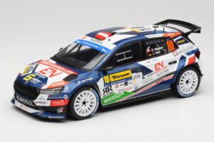 Skoda Fabia Rally2 #10 S. Wagner / G. Winter Barum Czech Rally Zlín 2024 IXO 1:18 18RMC221 Metāls