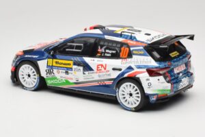 Skoda Fabia Rally2 #10 S. Wagner / G. Winter Barum Czech Rally Zlín 2024 IXO 1:18 18RMC221 Metāls — attēls 5 no 6