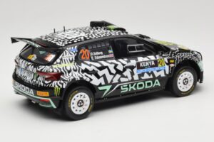 Skoda Fabia Rally2 #20 O. Solberg / E. Edmund Safari Rally Kenya 2024 IXO 1:18 18RMC222 Metāls — attēls 2 no 6